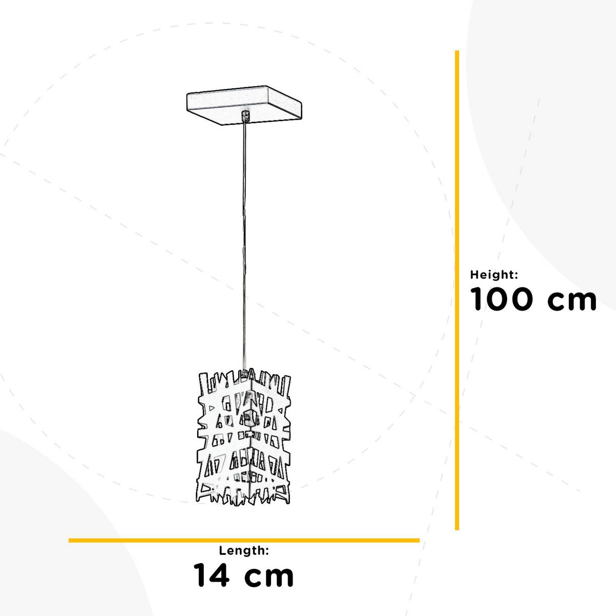 Hängeleuchte Foresta Schwarz max. 22 Watt - Schwarz, Design, Metall (14/100cm)