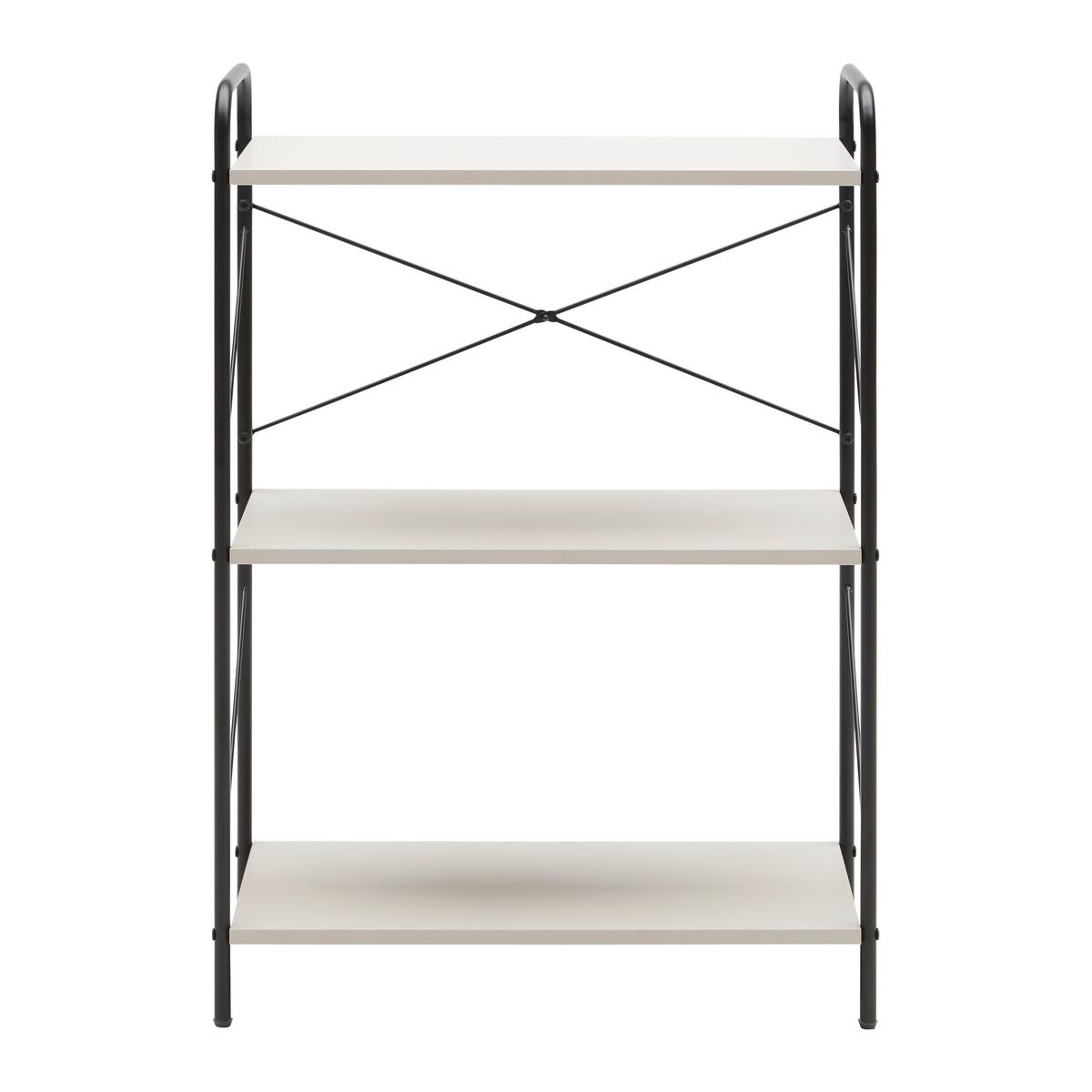 Regal Tom Kaschmir/Schwarz - Kaschmir/Schwarz, Modern, Holzwerkstoff/Metall (63.2/89/30cm) - Mömax