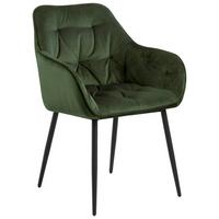 KRZESŁO Z PODŁOKIETNIKAMI BROOKE -TREND- - zielony/czarny, Trend, metal/tkanina (58/83/55cm) - Livetastic