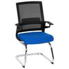 Konferenčni Stol Inventor V, Črna, Modra - barve kroma/modra, Moderno, kovina/umetna masa (59/95/54cm) - MID.YOU