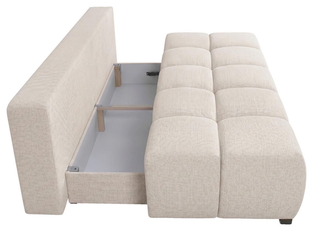 Boxspringsofa Bob Beige - Beige/Schwarz, KONVENTIONELL, Holzwerkstoff/Kunststoff (209/90/105cm) - Based
