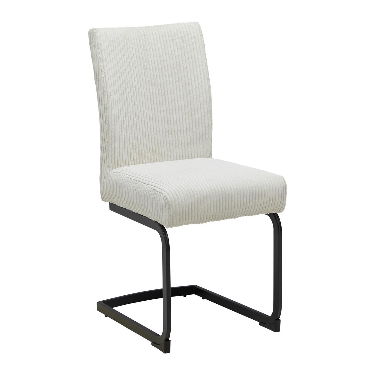 Szánkótalpas Szék Nelia - bézs/fekete, Modern, textil/fa (45/95/60cm) - Bessagi Home