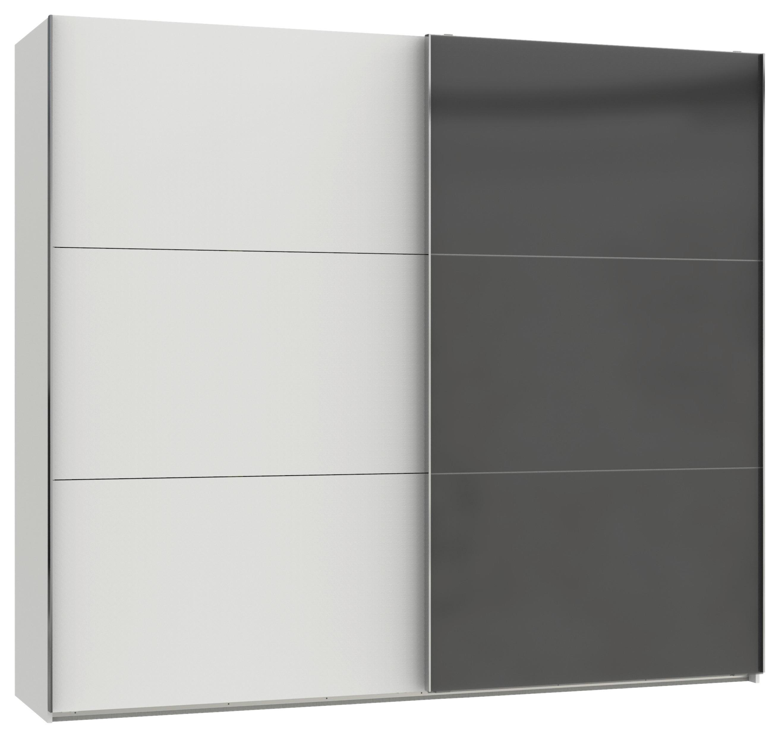 Ormar S Kliznim Vratima Level 36c - bijela/siva, Moderno, drvni materijal (250/216/65cm) - Modern Living