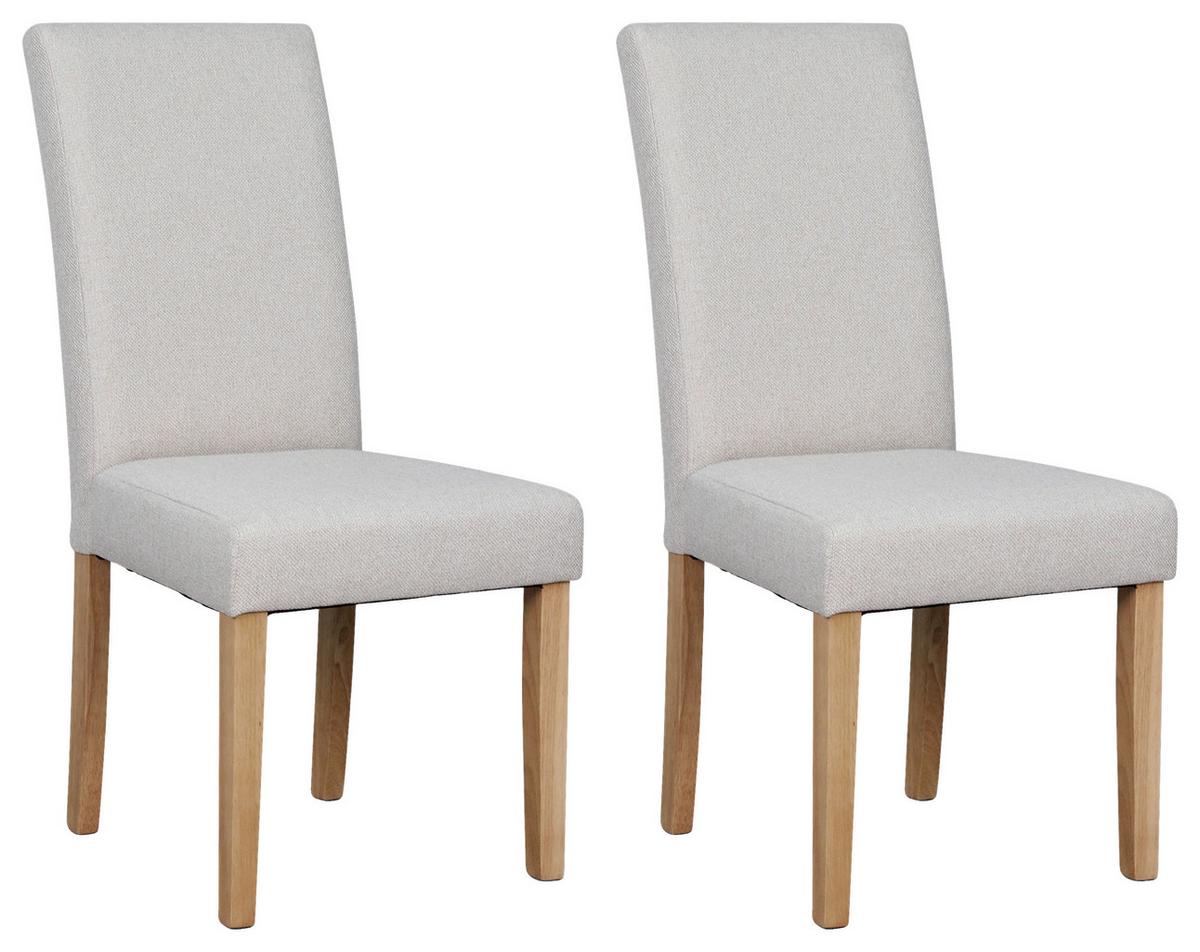 STUHL-SET ELIAS - Taupe/Braun, MODERN, Holz/Textil (47/99,5/60cm) - MID.YOU