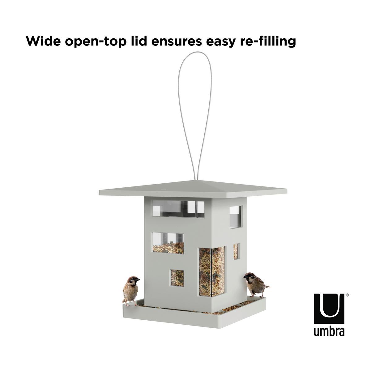 Vogelhaus Grau - Grau, Design, Kunststoff (22,9/21,5/22,9cm) - Umbra