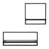 VÄGGHYLLPLAN SET ALFI -EXKLUSIV- -SB- - svart, Modern, metall/trämaterial (50/30/20/30/12/12cm) - Mömax