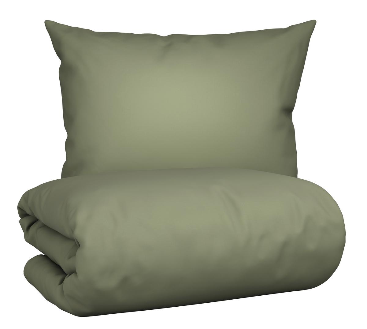 Bettwäsche Iris in Grün ca. 160x210cm - Grün, Modern, Textil (160/210cm) - Modern Living