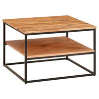 Klubska Miza Wl6.363 - črna/barve akacije, Moderno, kovina/les (60/60/41cm) - MID.YOU