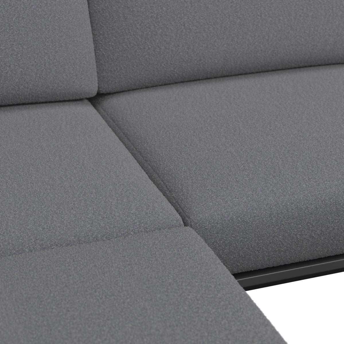 Dining-Loungeset Emma Dunkelg Outdoorstoff/Metall/Polywood - Dunkelgrau/Naturfarben, MODERN, Kunststoff/Textil - Bessagi Garden