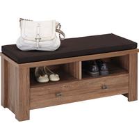Klupa Za Predsoblje Brüssel - tamno smeđa/boje nikla, Lifestyle, drvni materijal/metal (100/48/40cm) - Zandiara