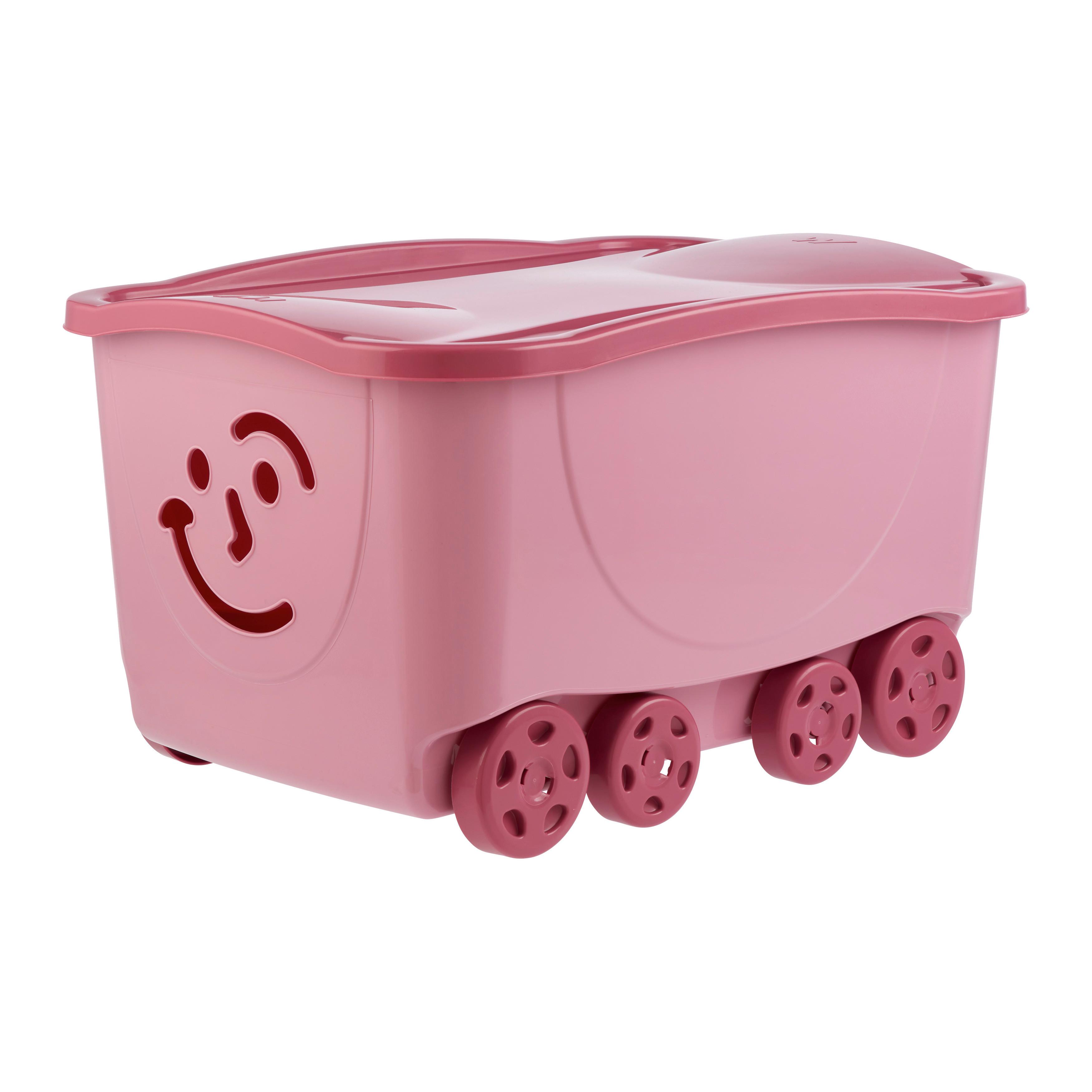 Box mit Deckel Kids Rosa - Rosa, KONVENTIONELL, Kunststoff (58/39/32cm) - Based