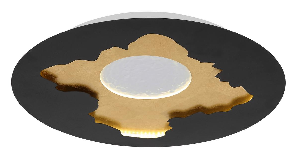 LED-DECKENLEUCHTE 48485   OBSCURA - Goldfarben/Opal, Basics, Kunststoff/Metall (45/4,9cm) - Globo