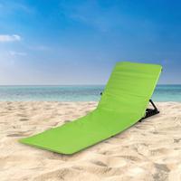 LEŻAK PLAŻOWY LUKE - zielony/czarny, Basics, tworzywo sztuczne/metal (145/52/47cm)