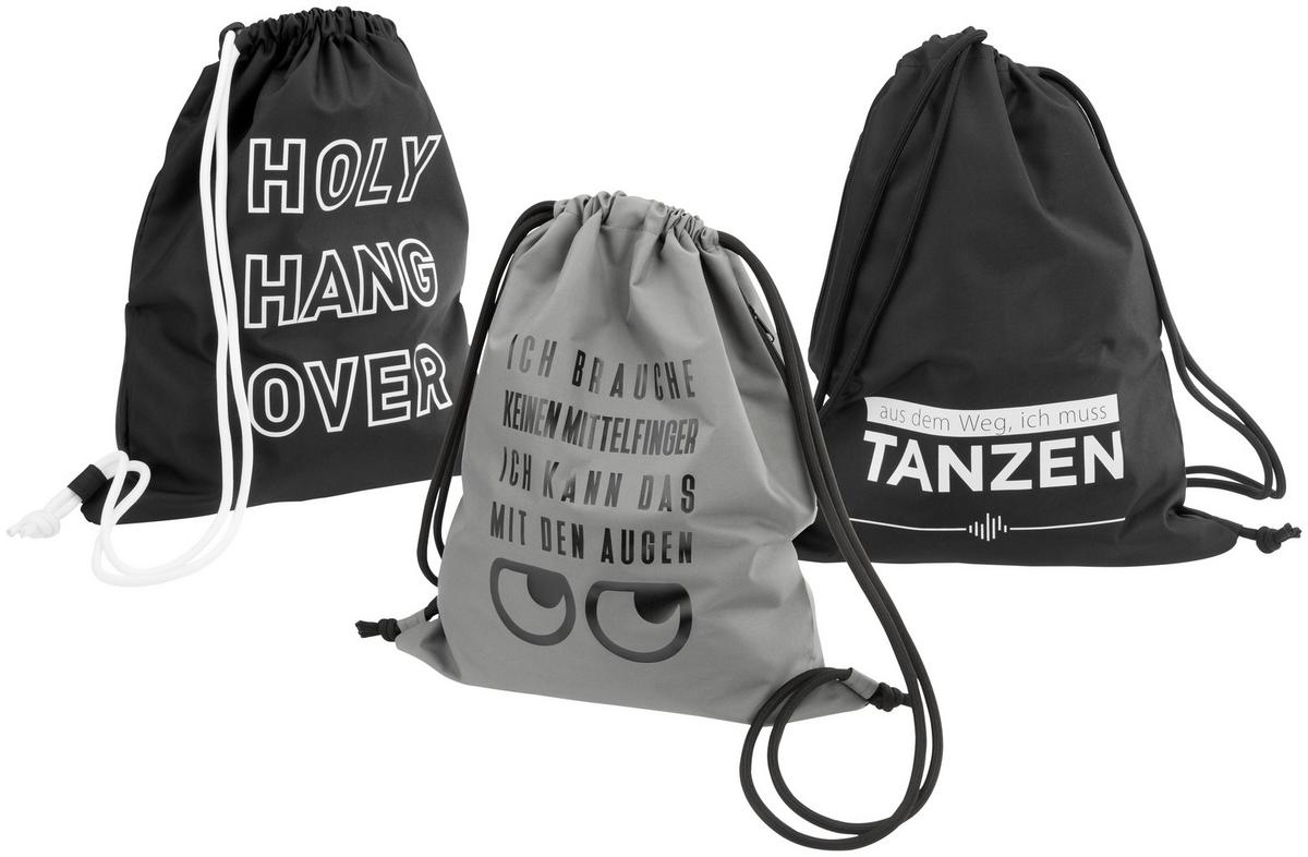 Sportbeutel Riri verschiedene Designs - Weiss/Schwarz, Textil (37/47/1cm) - Modern Living