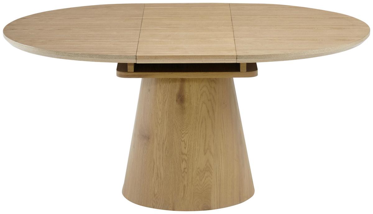 Raztegljiva Miza Sundsvall, Barva Hrasta, 120-160x120 - barve hrasta, Moderno, leseni material/les (120-160/120/76cm) - P & B