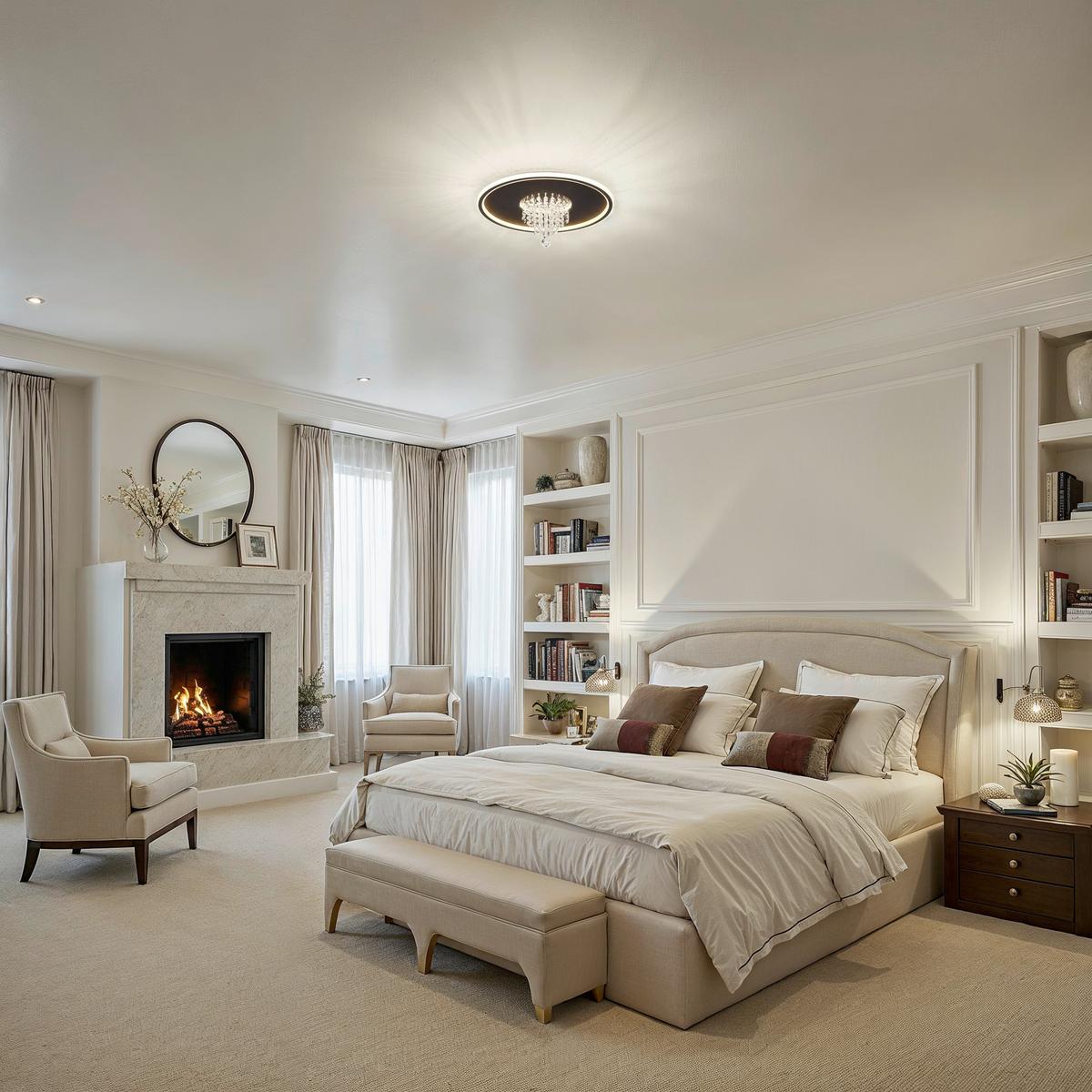 LAMPA SUFITOWA LED LAS VEGAS *SBN* - czarny, Lifestyle, tworzywo sztuczne/metal (50/20cm) - Novel