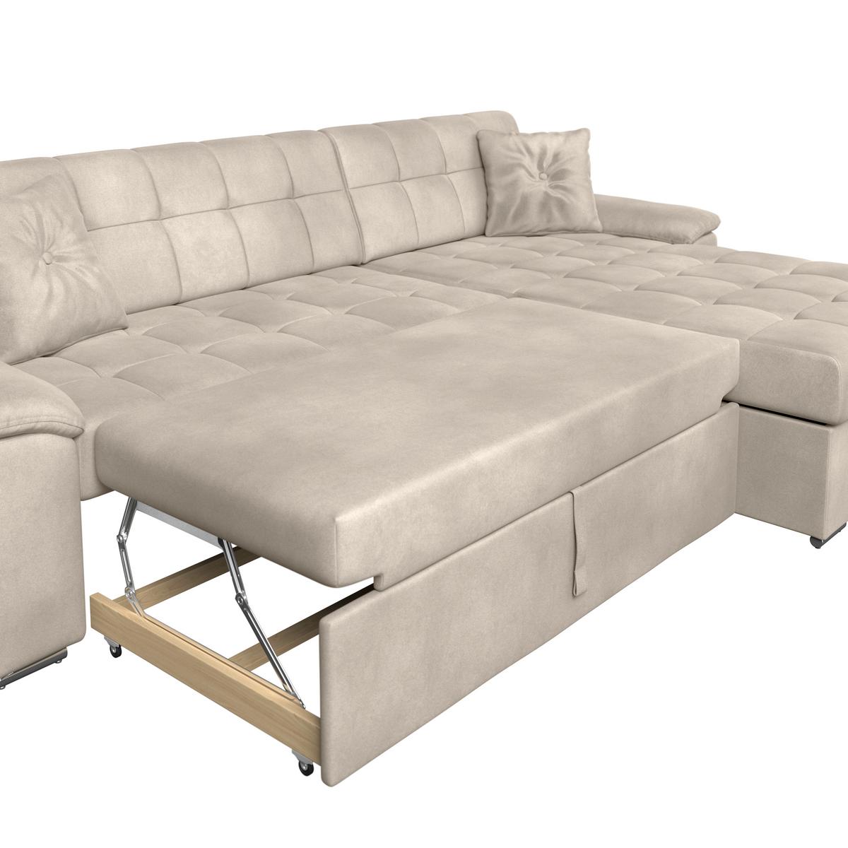 Kutna Garnitura Bali - bež, Trend, tekstil (257/167cm) - Modern Living