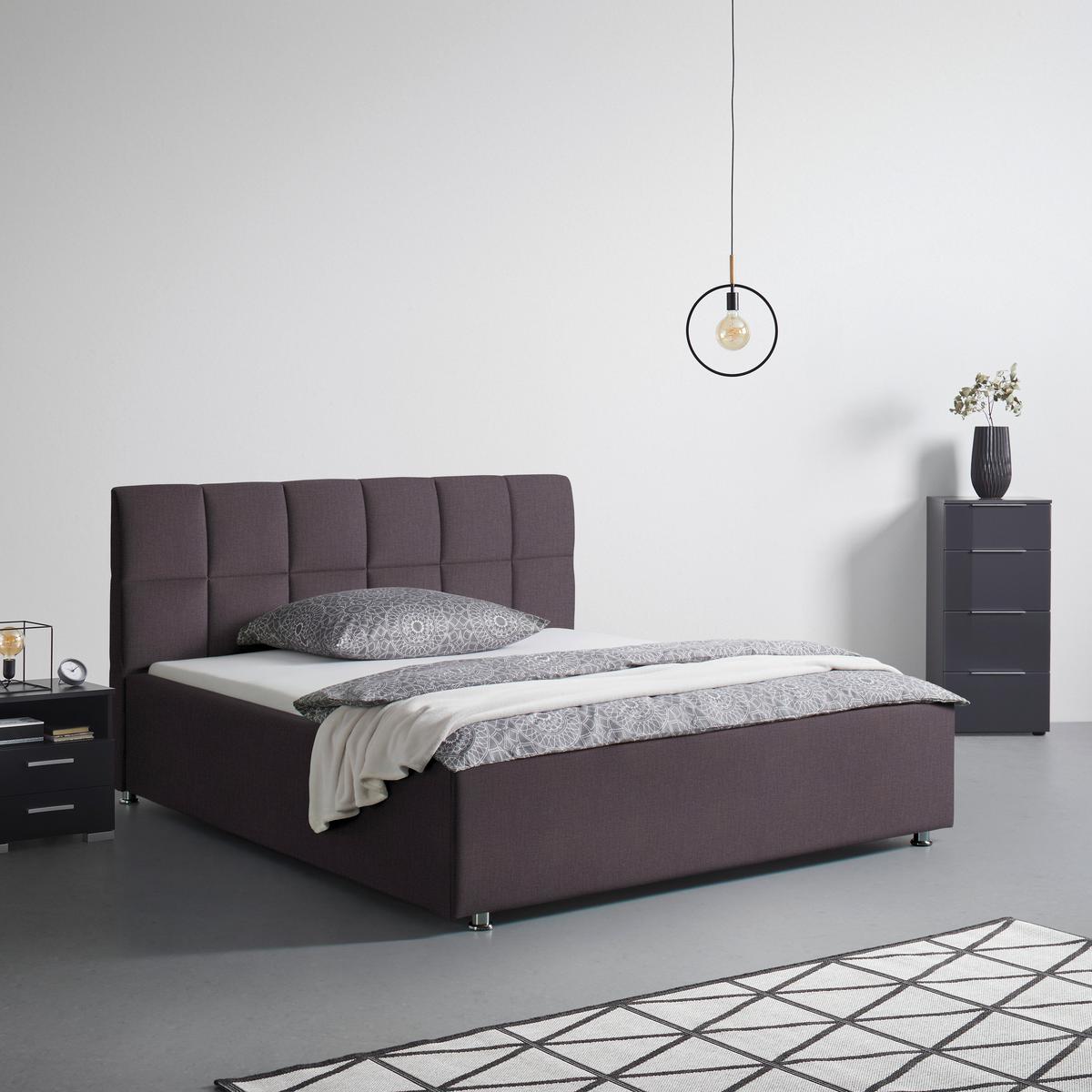 Oblazinjena Postelja Bogner, 180x200, Rjava - barve kroma/rjava, Konvencionalno, tekstil (180/200cm) - Premium Living