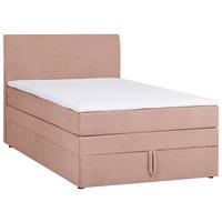 PAT BOXSPRING WICKIE - roz, Konventionell, lemn/metal (120/200cm)