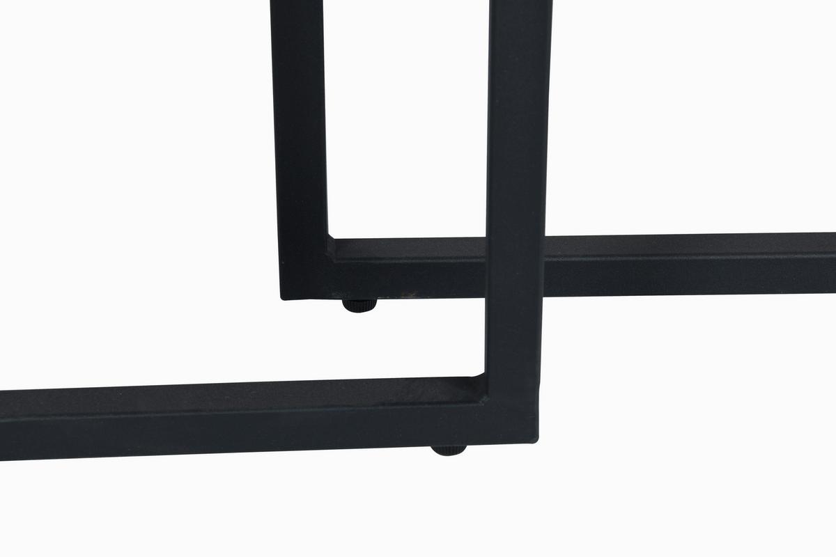 STOLIK KAWOWY CARRARA - czarny/szary, Design, materiał drewnopochodny/metal (80-60/80-60/50,5-40,5cm) - MID.YOU