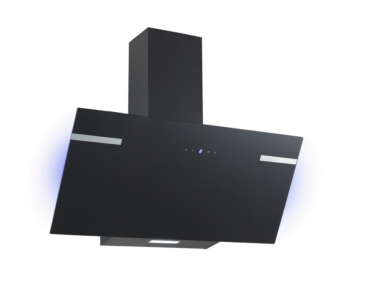 Dunstabzugshaube RESPEKTA SOLEA 90 CM - Schwarz, Trend, Glas/Metall (90/76,4-114,4/38,2cm) - Respekta