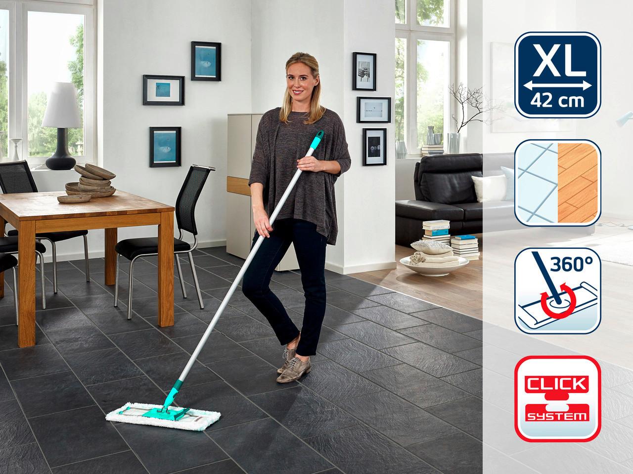 MOP DO MYCIA PODŁÓG 55172 - turkusowy, Basics, tworzywo sztuczne/tkanina (42/146cm) - Leifheit