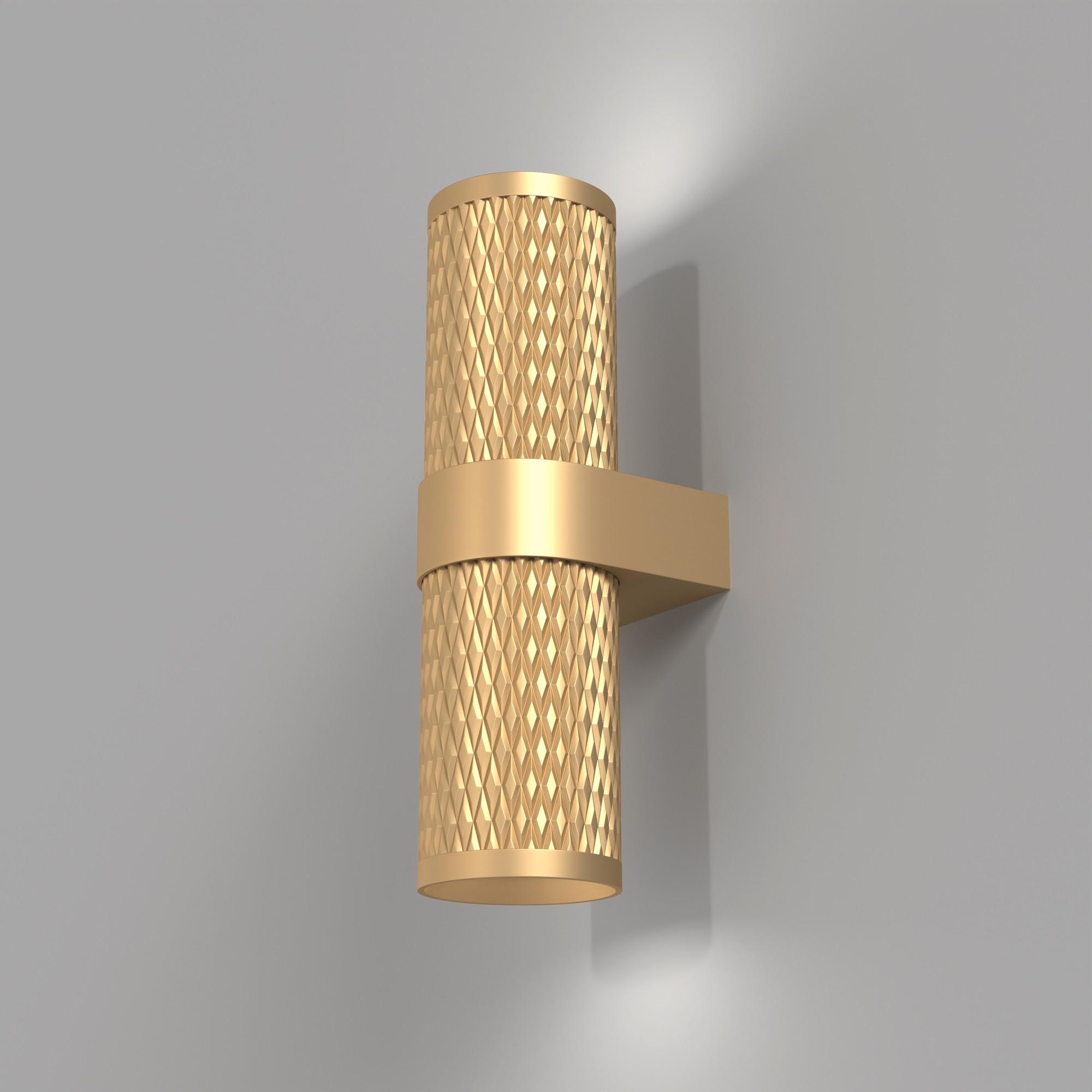 WANDLEUCHTE FOCUS DESIGN - Goldfarben, Trend, Metall (21.7/6.5/10.6cm) - MAYTONI
