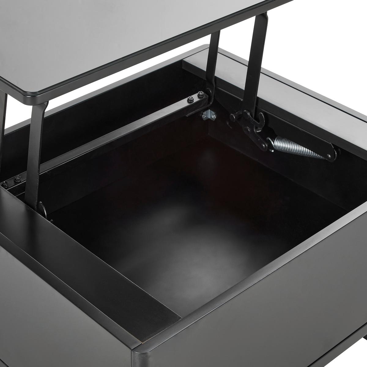 STOLIK KAWOWY WILNO - czarny, Design, metal (70/40,5-65,5/60cm) - Livetastic