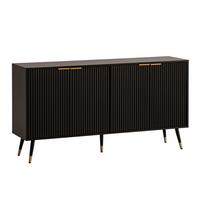 SIDEBOARD WL6.885 - Goldfarben/Schwarz, Design, Holzwerkstoff/Metall (150/81/39cm) - MID.YOU