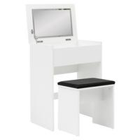 Schminktisch ca. 60x81x40 cm Weiß - Weiß, KONVENTIONELL, Holzwerkstoff (60/81/40cm) - MID.YOU