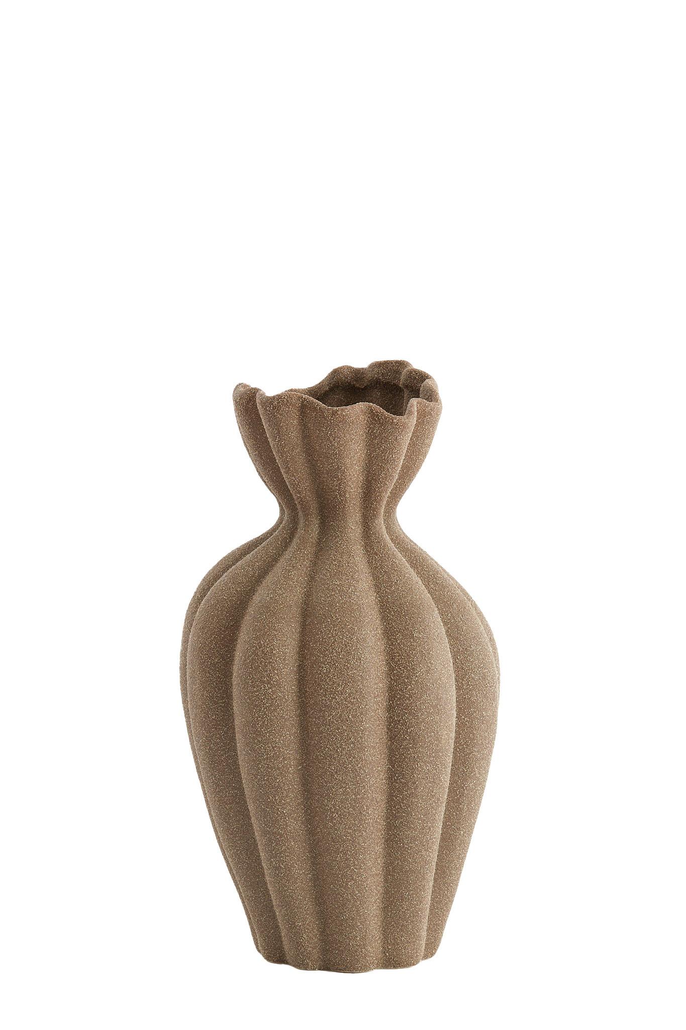 WAZON DEKORACYJNY 5747382_SILLIAN - brązowy, Basics, ceramika (19/19/35,5cm) - Light & Living