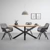 MATBORD ORBIT - svart/akaciefärgad, Design, metall/trä (180/76/100cm) - Zandiara