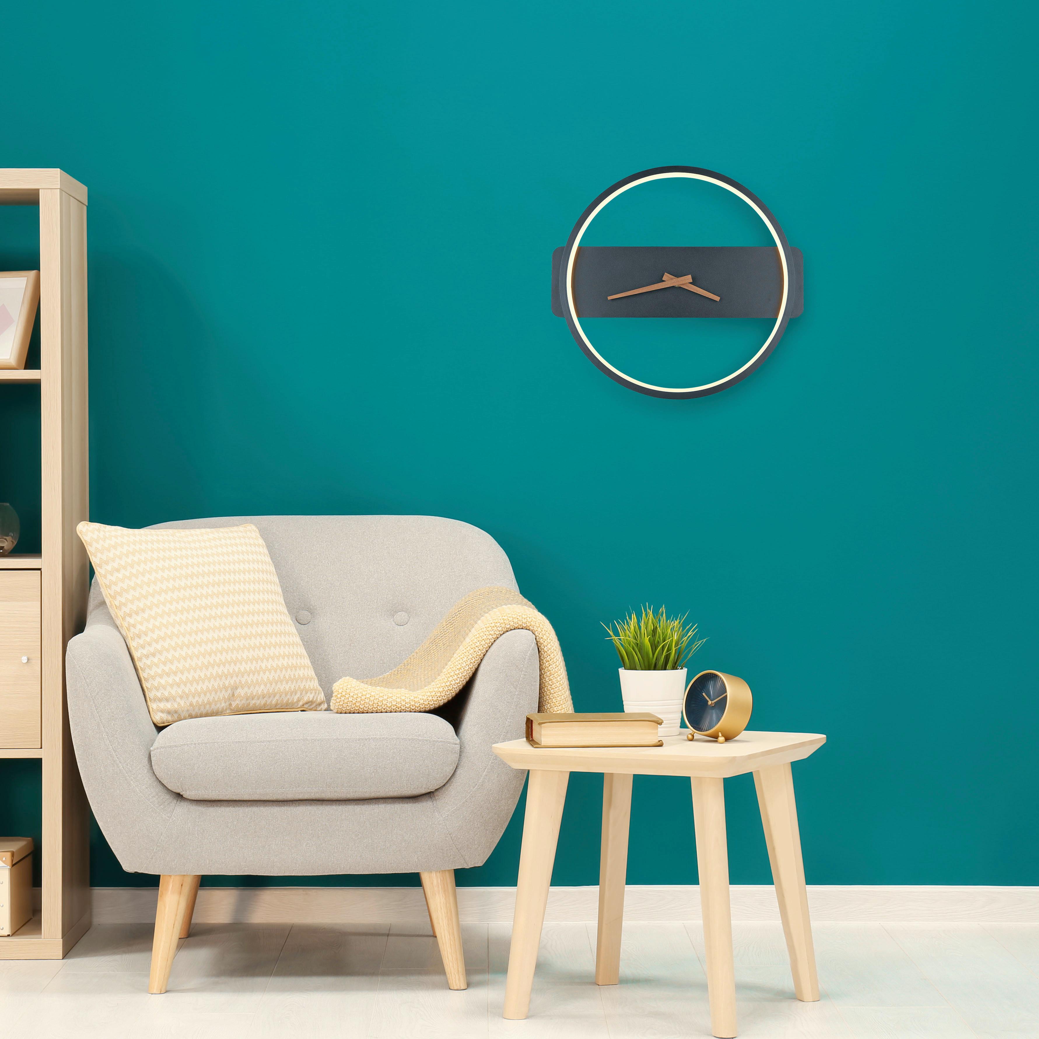 WANDUHR 78281 SUSSY - Weiss/Schwarz, Design, Kunststoff/Metall (35/32/5,5cm) - Globo