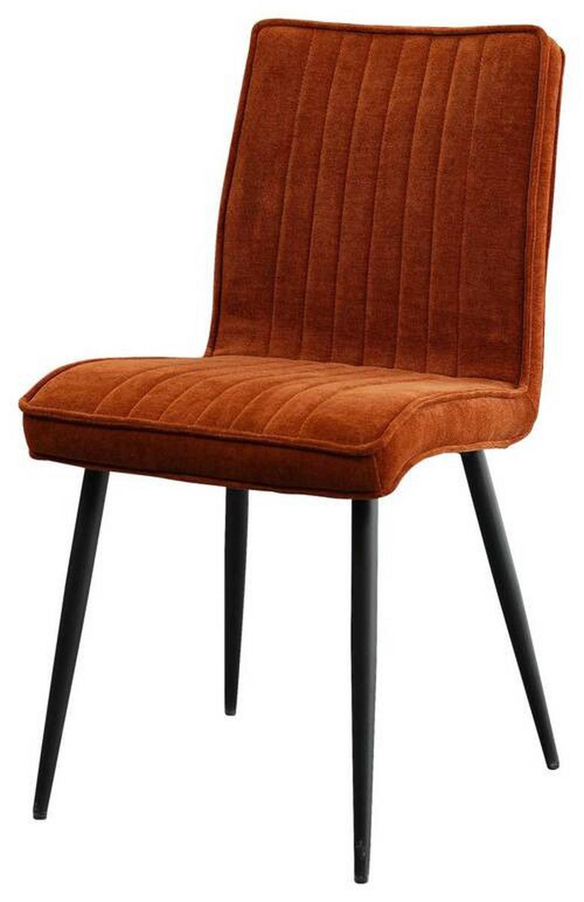 Stuhl Lena in Rostfarben - Rostfarben/Schwarz, Modern, Holz/Textil (43/86/57cm) - Mömax
