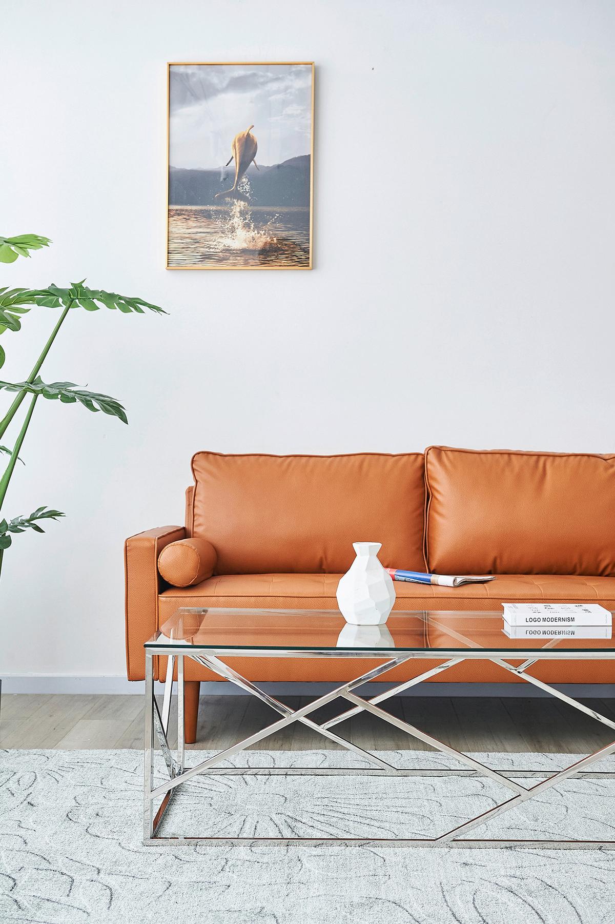 Klubska Miza Steel, Srebrna - srebrne barve/prozorno, Design, kovina/steklo (120/60/45cm) - Livetastic