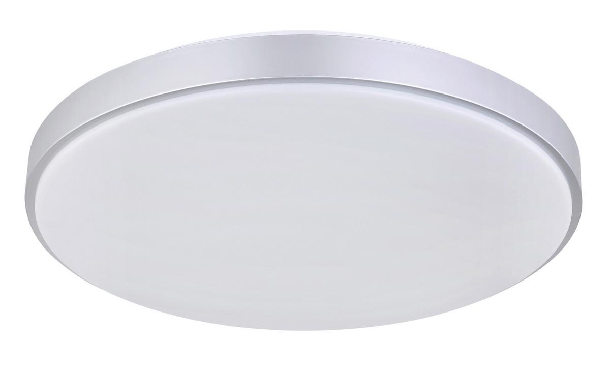 Led Stropna Svjetiljka 41/6 Cm - bijela/srebrne boje, Basics, metal/plastika (41/6cm) - Globo