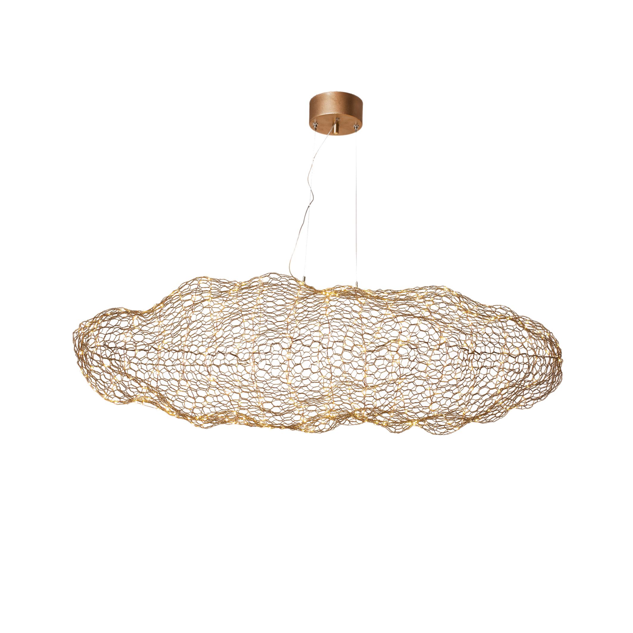 LED-Hängeleuchte Hayden max. 10 Watt - Goldfarben, Trend, Metall (76/40/147cm) - By Rydéns