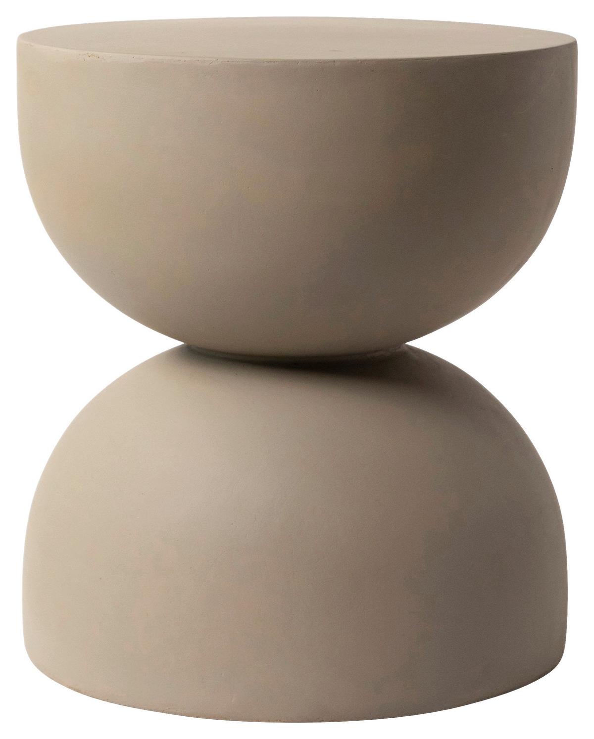 STOLIK KAWOWY KEPRNIK - greige, Design, kamień (35/35/39cm) - MID.YOU