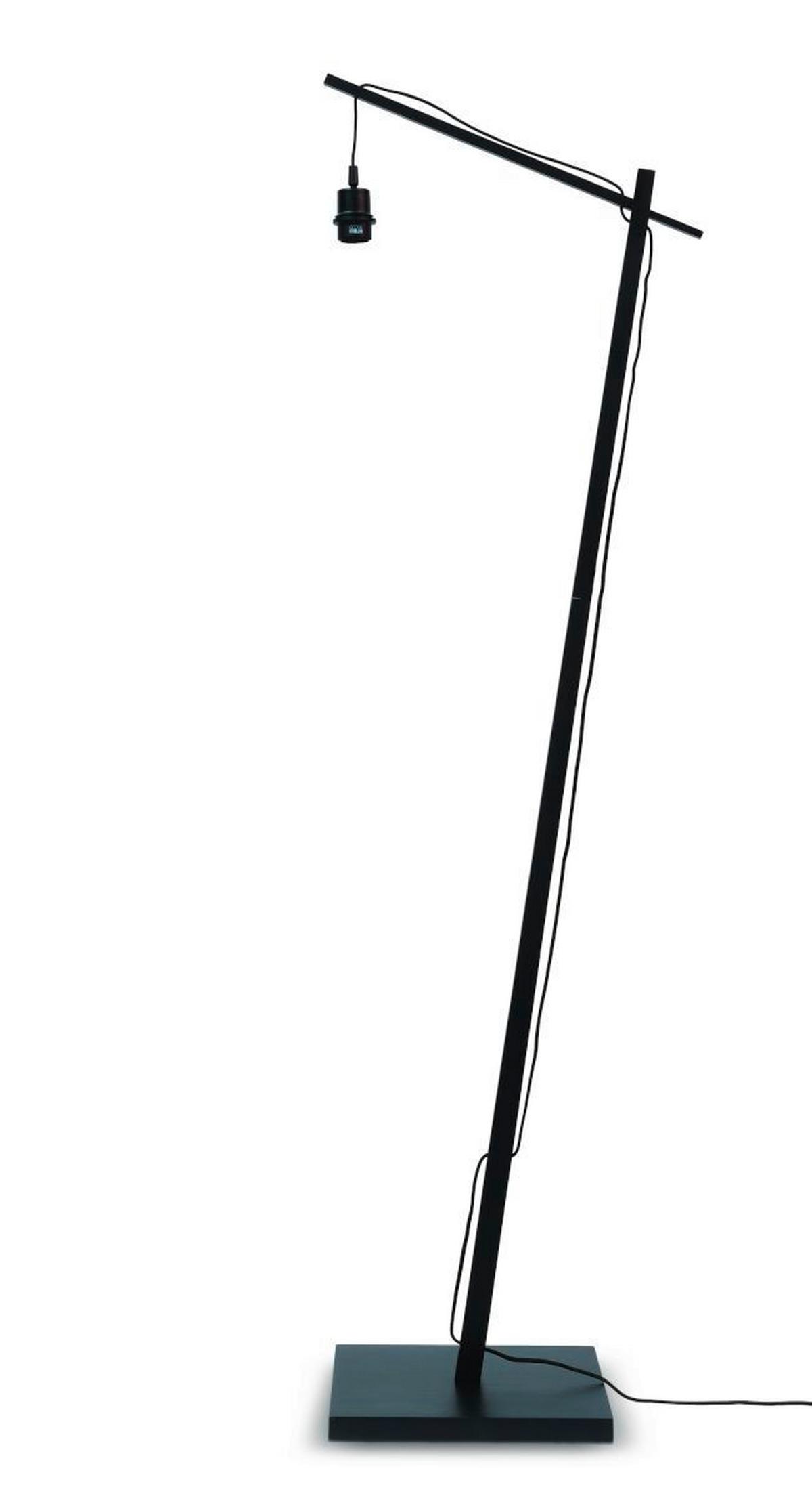 Stoječa Svetilka Bromo, Črna, Bambus - črna/naravne barve, Trend, les (176/40/68cm) - Good & Mojo