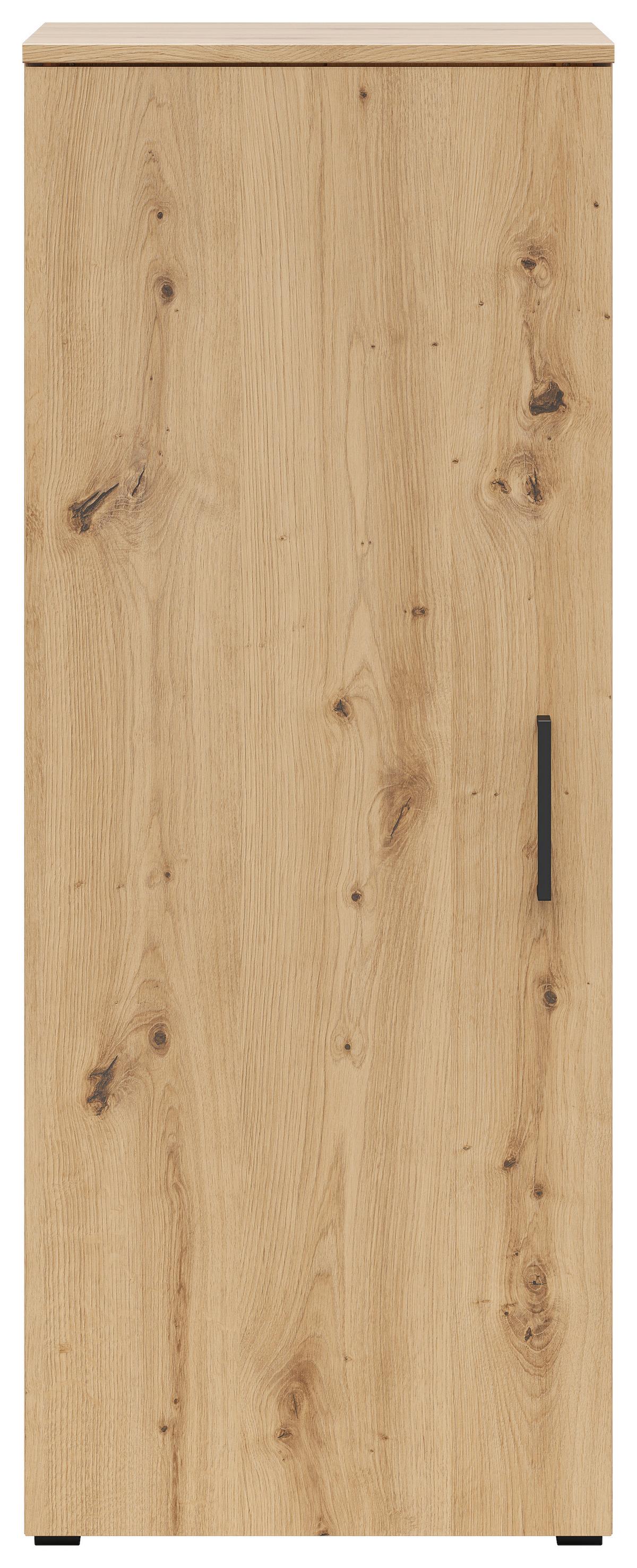 Komoda Multi - hrast Artisan/crna, Moderno, drvni materijal/plastika (45/115/40cm) - Modern Living
