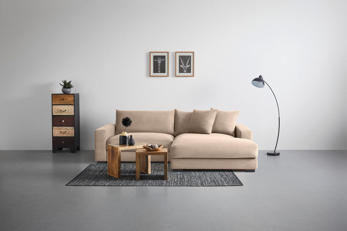 Wohnlandschaft Pedro in Braun - Karamell, MODERN, Textil (265/180cm) - Mömax