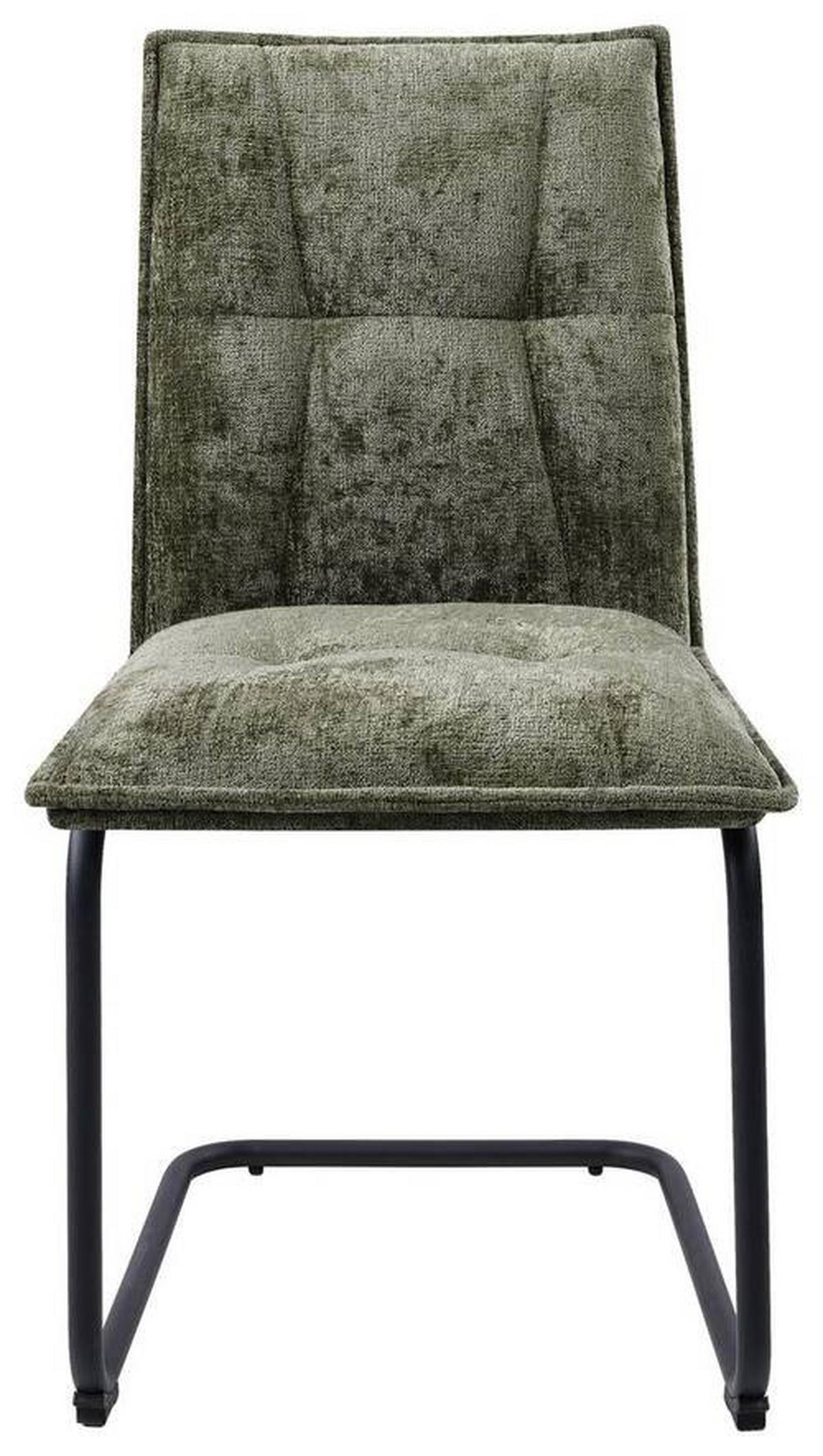 Schwingstuhl Como Grün - Schwarz/Grün, MODERN, Textil/Metall (47/92/58cm) - Mömax