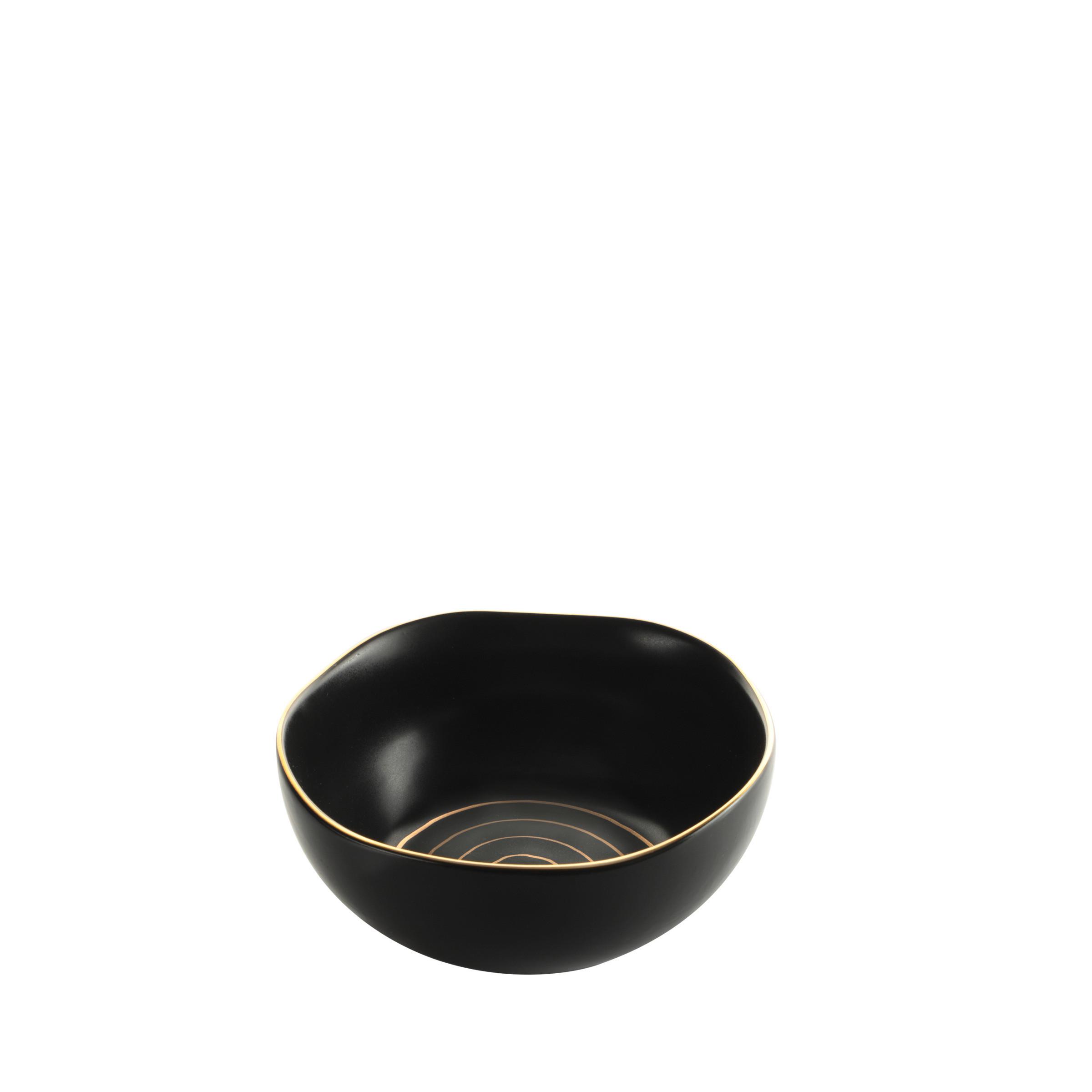 Müslischale Onix aus Porzellan Ø ca. 15cm - Goldfarben/Schwarz, MODERN, Keramik (15/7cm) - Mömax