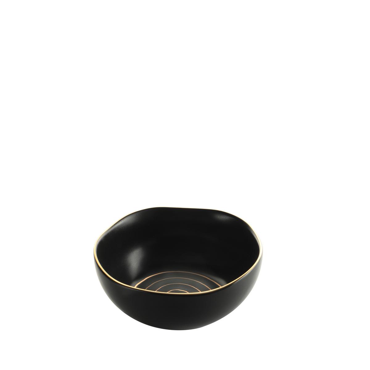Müslischale Onix aus Porzellan Ø ca. 15cm - Goldfarben/Schwarz, MODERN, Keramik (15/7cm) - Mömax