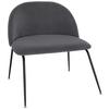 Stol Velvo, Siva - siva/črna, Basics, kovina/tekstil (72/80/65cm) - MID.YOU