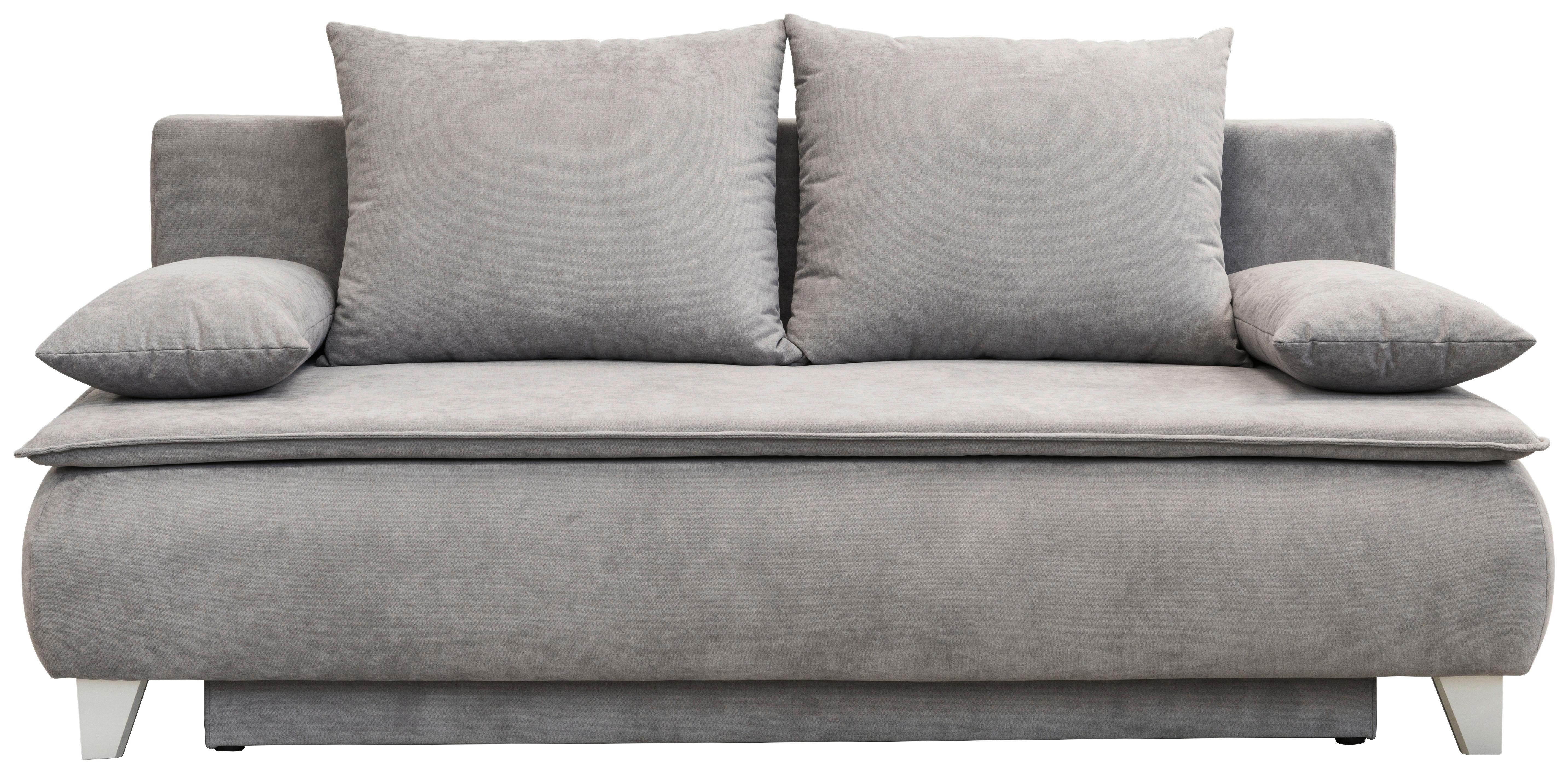 Canapea Extensibilă Mona - gri deschis, Modern, textil (208/100/106cm) - Modern Living