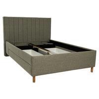 Polsterbett Talio Salbeigrün ca. 140x200cm - Salbeigrün/Eichefarben, KONVENTIONELL, Holz/Holzwerkstoff (140/200cm) - Mömax