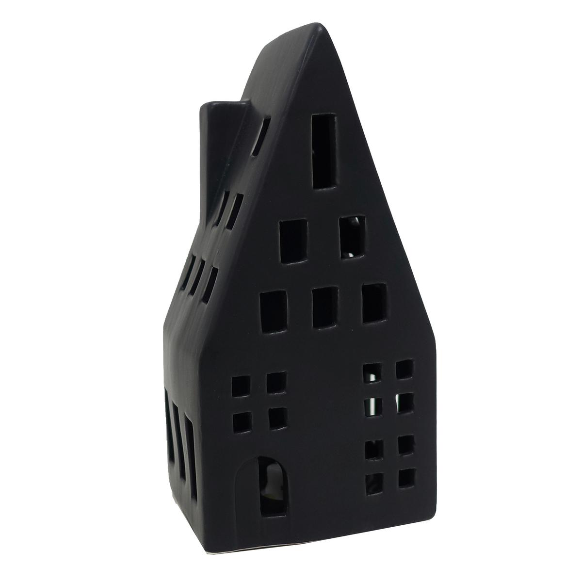 Dekor Ház Luke - fekete, Konventionell, kerámia (9/19/7cm) - Modern Living