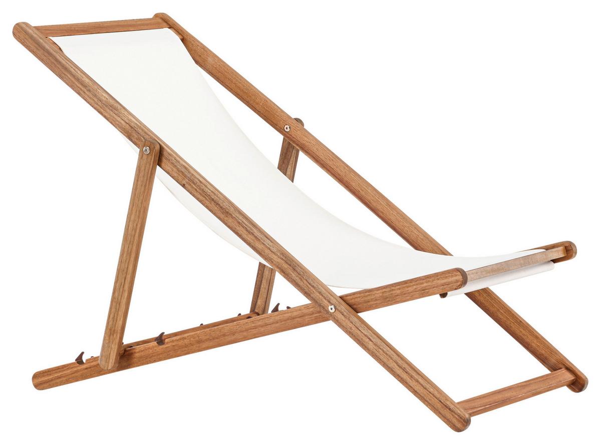 STRANDSTUHL PEACHY - Beige/Naturfarben, KONVENTIONELL, Holz/Textil (57/80/105cm) - Gardenson