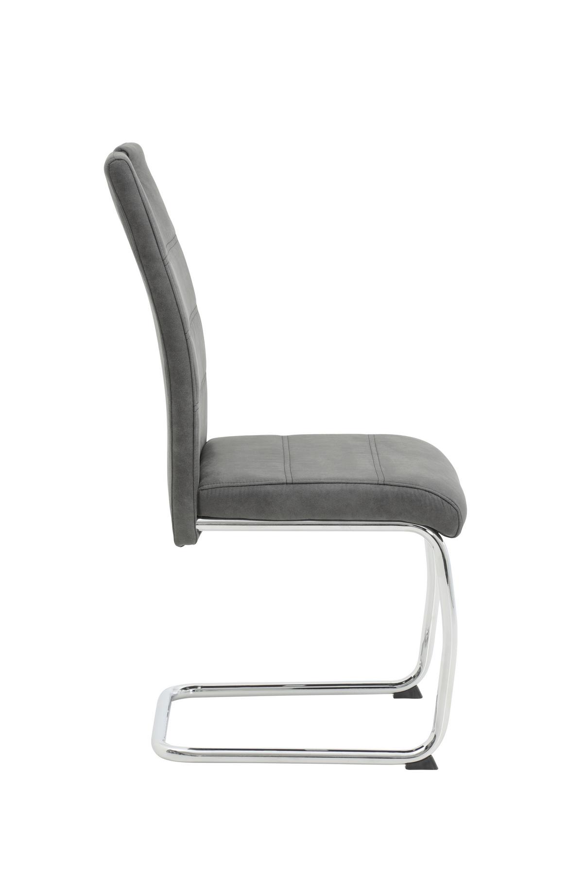 TISCHGRUPPE LIA II G - Eichefarben/Anthrazit, MODERN, Holz/Textil (160-320/76/90cm) - MID.YOU